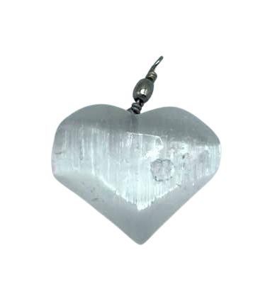 Pendentif coeur en sélénite