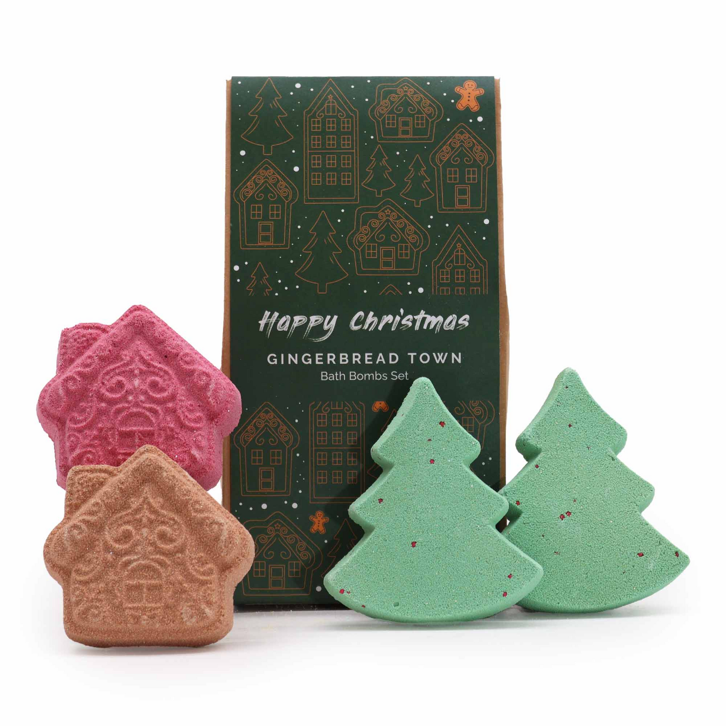 Coffret cadeau de bombe de bain de Noël Gingerbread Town