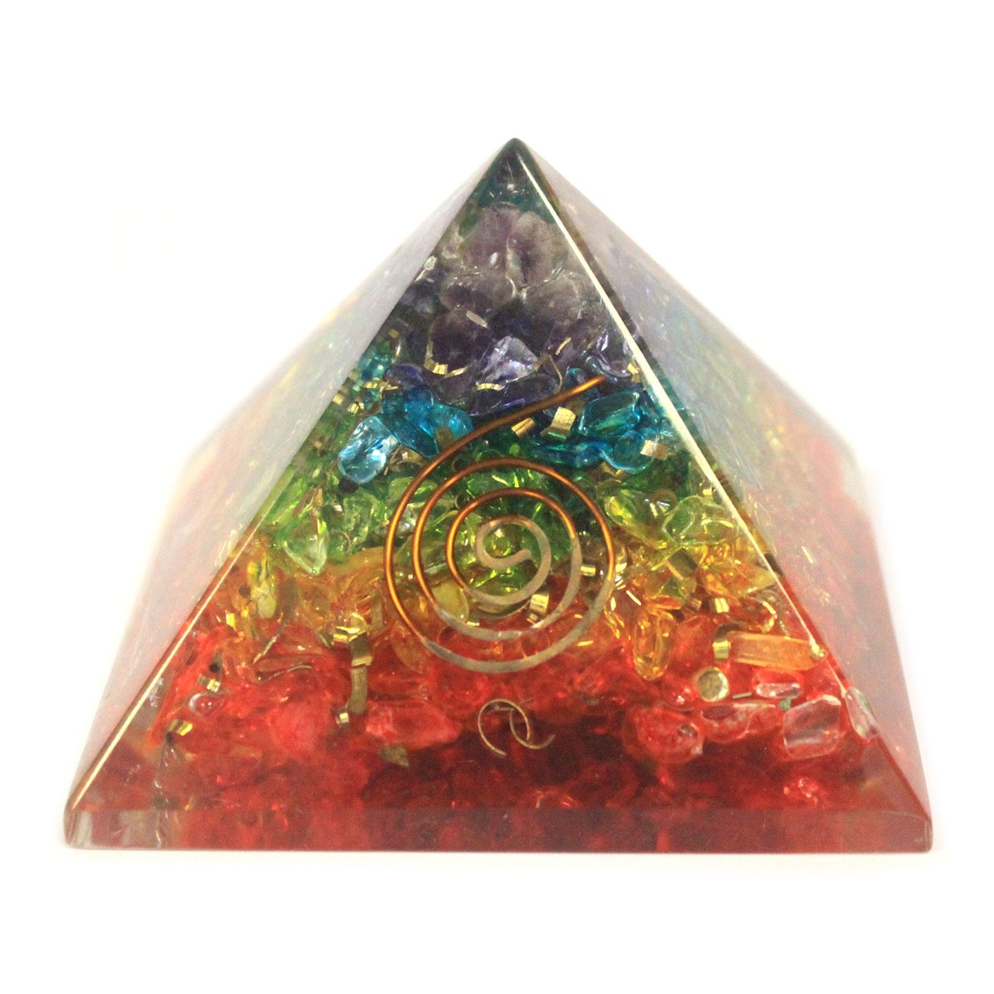 Pyramide d'Orgonite 70mm - Chakra Gemchips