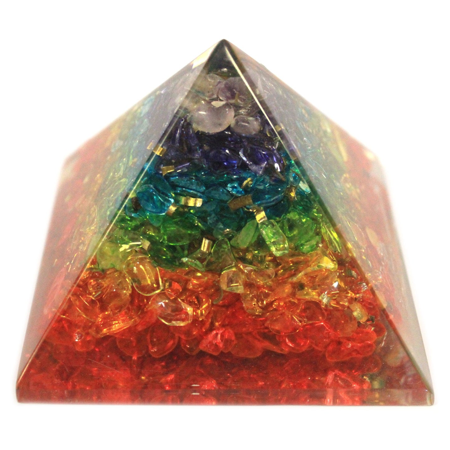 Pyramide d'Orgonite 70mm - Chakra Gemchips