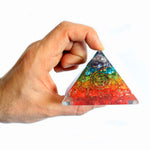 Pyramide d'Orgonite 70mm - Chakra Gemchips