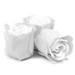 Set de 3 boîtes à fleurs de savon en forme de coeur - blanc