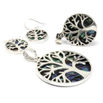 Boucles d'oreilles Arbre de Vie Argent 15mm - Abalone