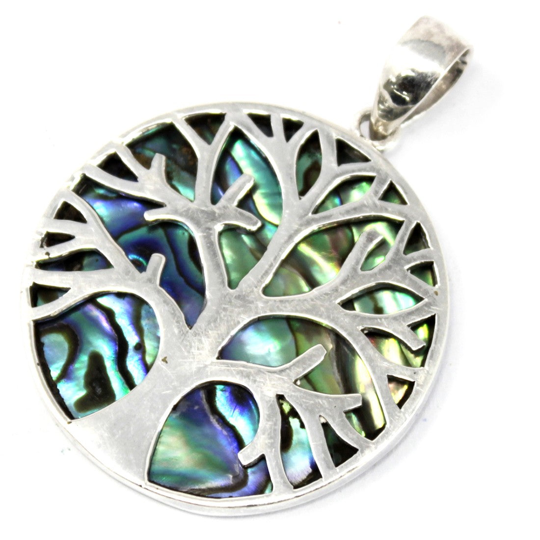 Pendentif Arbre de Vie Argenté 30mm - Ormeau