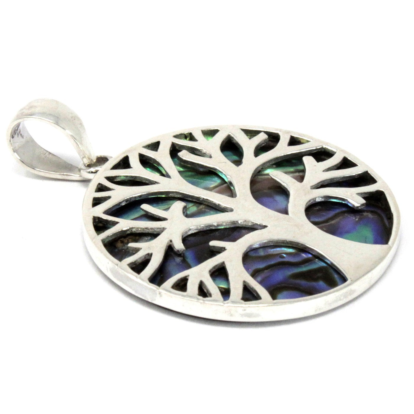 Pendentif Arbre de Vie Argenté 30mm - Ormeau