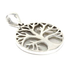 Pendentif d'arbre de vie en argent 22 mm - Nacre