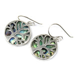 Boucles d'oreilles Arbre de Vie Argent 15mm - Abalone