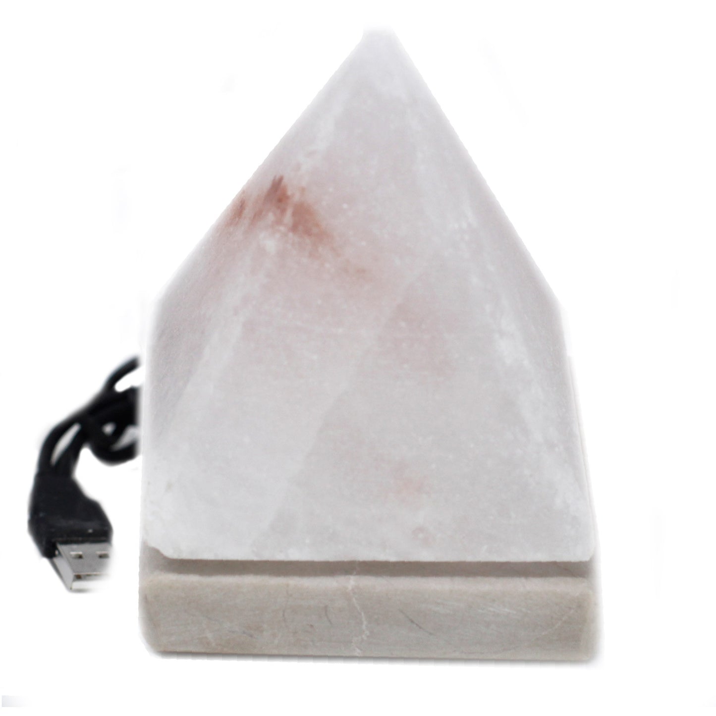 Lampe à sel de qualité USB Pyramide BLANCHE - 9 cm (multi)