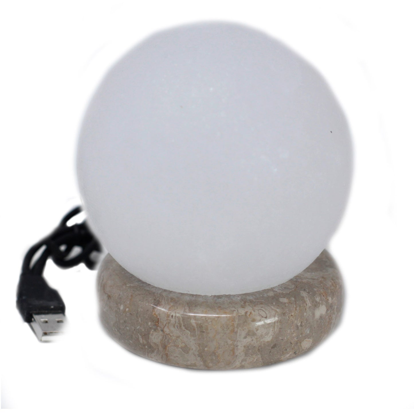 Lampe à Sel USB de Qualité Boule BLANCHE - 9 cm (multi)