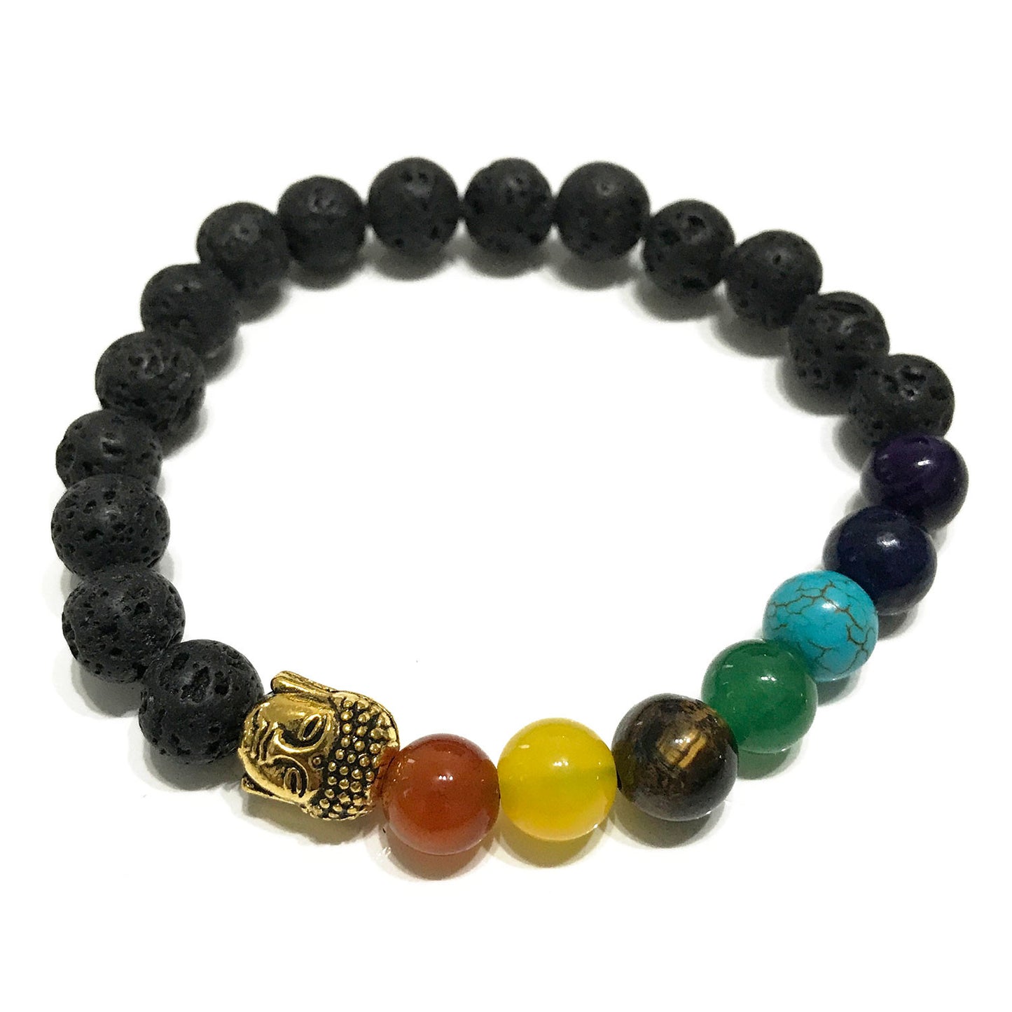 Bracelet de pierre de lave - Chakra de Bouddha