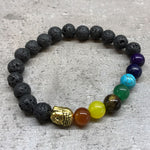 Bracelet de pierre de lave - Chakra de Bouddha