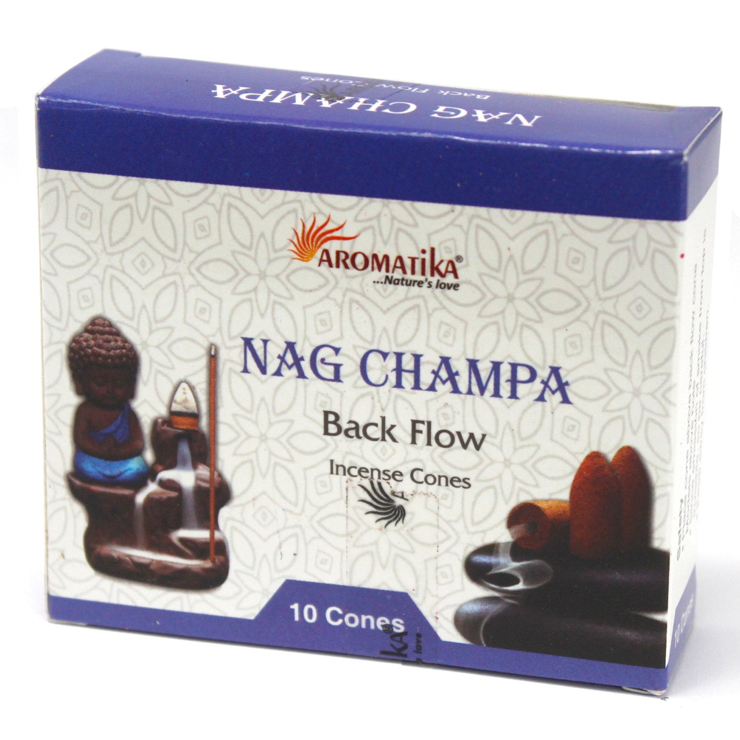 Cones d'encens Aromatica à écoulement arrière - Nag Champa