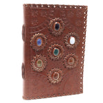 Carnet de notes en cuir Chakra Stone (6x9")