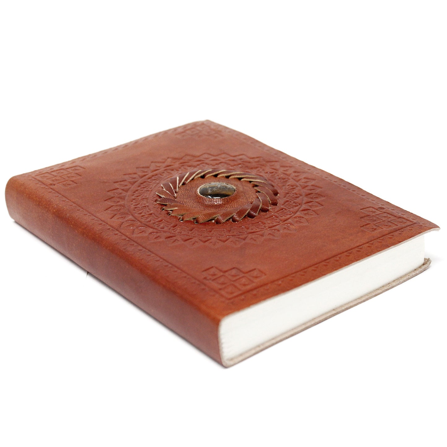 Carnet de notes en cuir Tigereye (7x5")