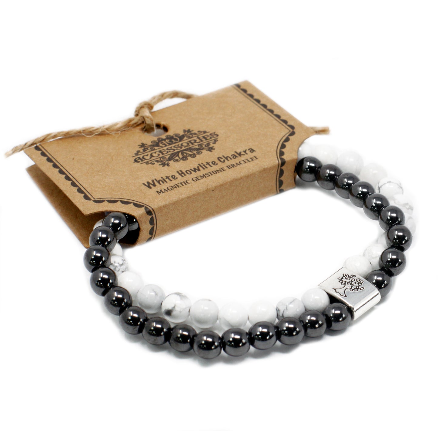 Magnetic Stones Bracelet - White Howlite Chakra