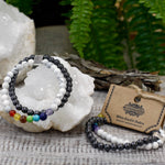 Magnetic Stones Bracelet - White Howlite Chakra