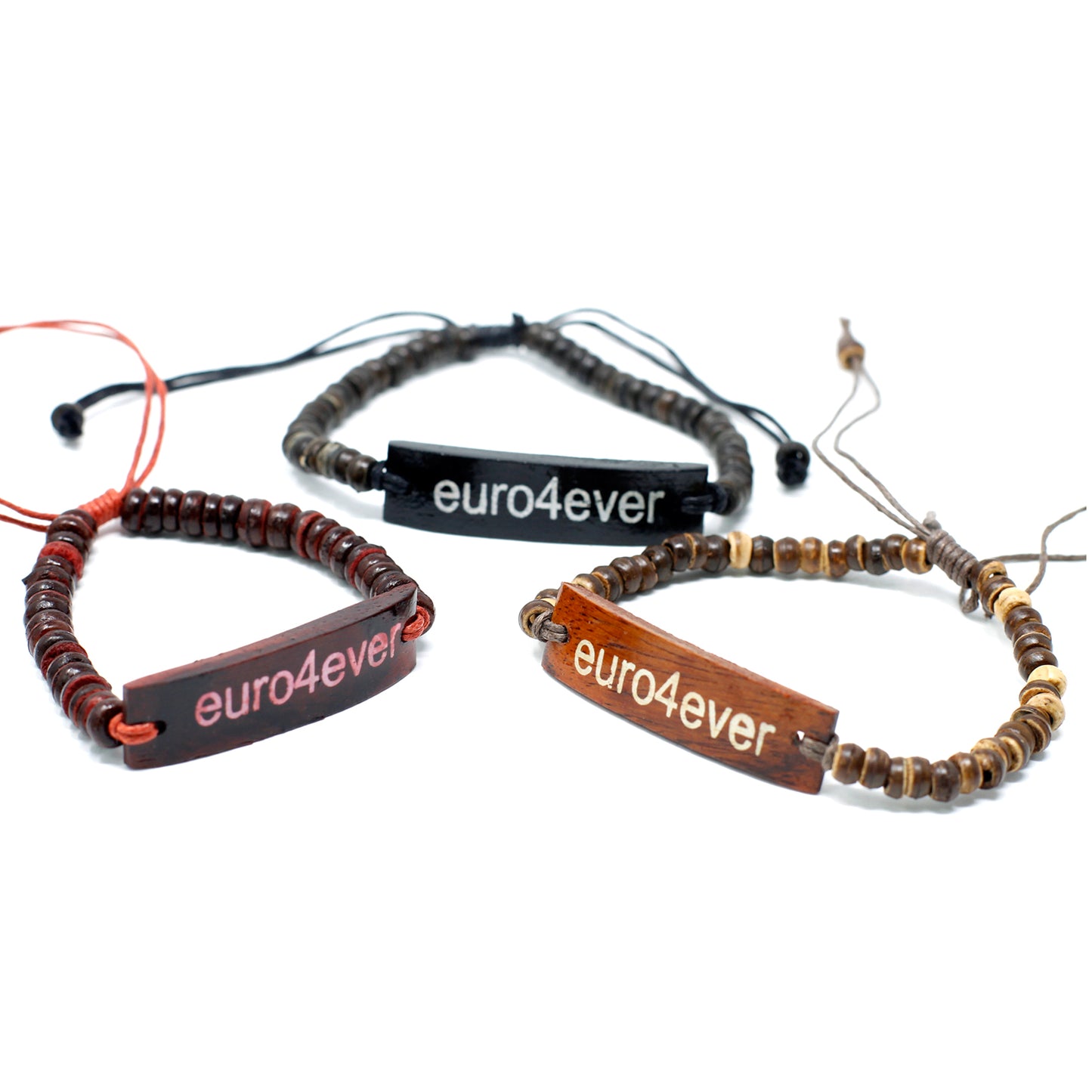 Bracelets de coco Slogan - Euro4Ever