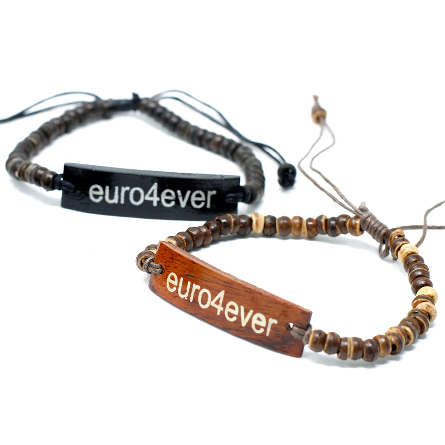 Bracelets de coco Slogan - Euro4Ever