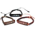 Bracelets de coco Slogan - LoveAll