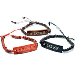 Bracelets de coco Slogan - #Love