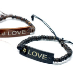 Bracelets de coco Slogan - #Love