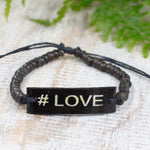 Bracelets de coco Slogan - #Love