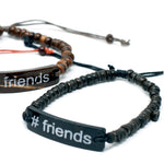 Bracelets de coco Slogan - #Friends