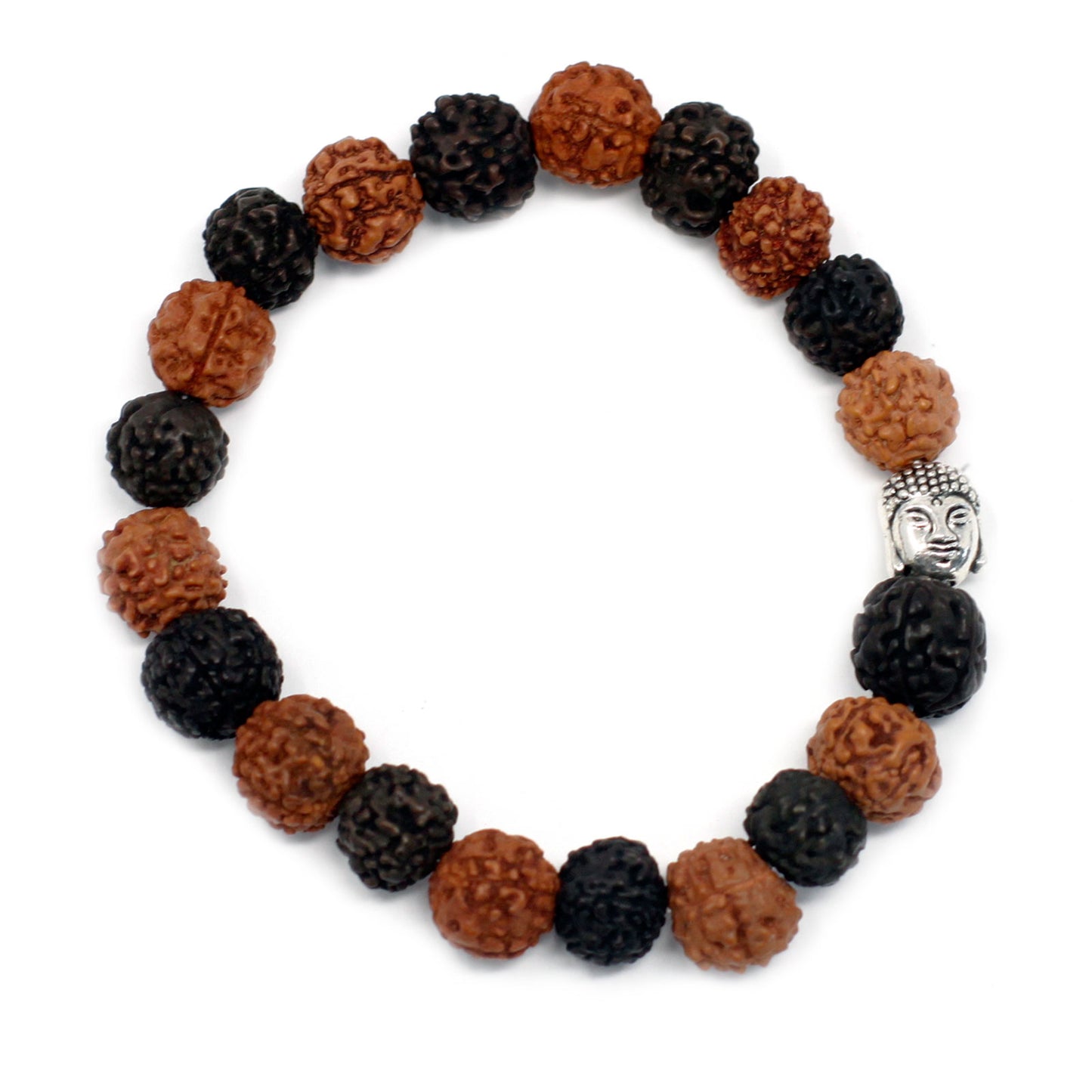 Rudraksha Bouddha Bracelet Mala - Mélange