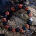 Rudraksha Bouddha Bracelet Mala - Mélange