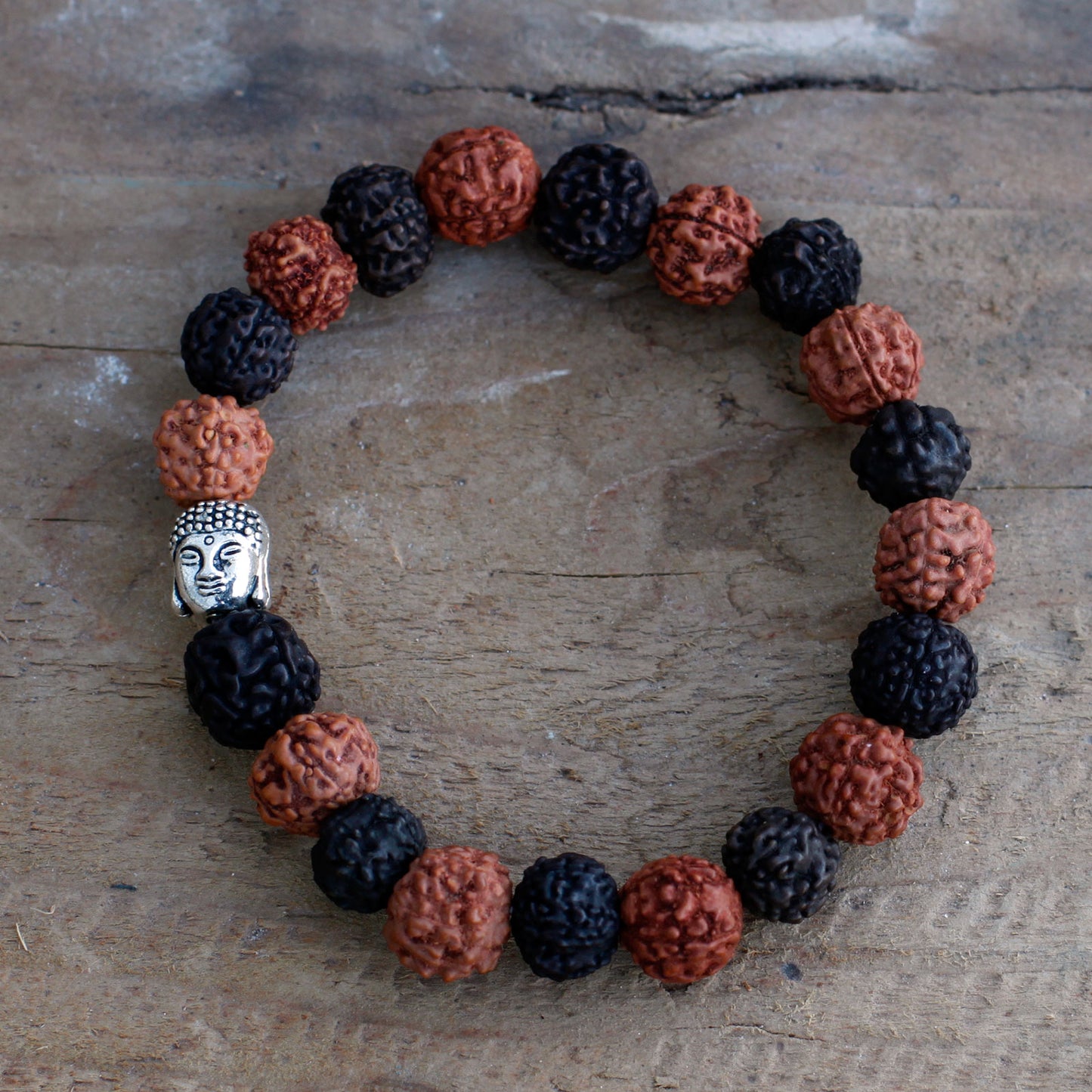 Rudraksha Bouddha Bracelet Mala - Mélange