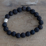 Rudraksha Buddah Bangle Mala - Foncé