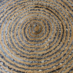 Tapis rond en jute et denim recyclé - 120 cm