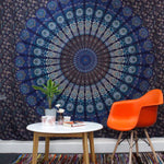 Couvre-lit en coton double + suspension murale - Mandala classique