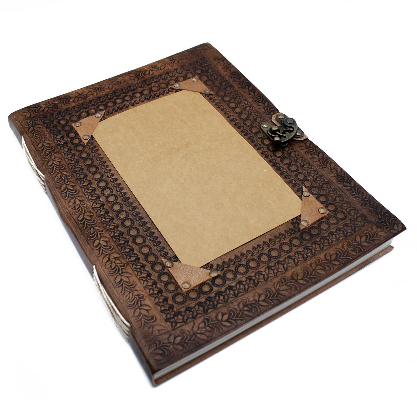 Grand carnet de visite personnalisable en cuir 10x13 (200 pages)