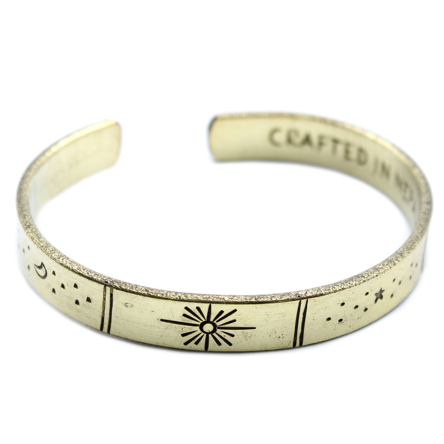 Bracelet d'inspiration - Laiton Snrise, Galaxie, Étoiles, Terre