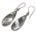 Boucles d'oreilles en argent et en coquillage - Larmes - MOP