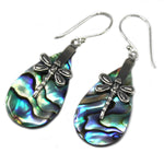 Boucles d'oreilles en Nacre et Argent - Libellules - Abalone