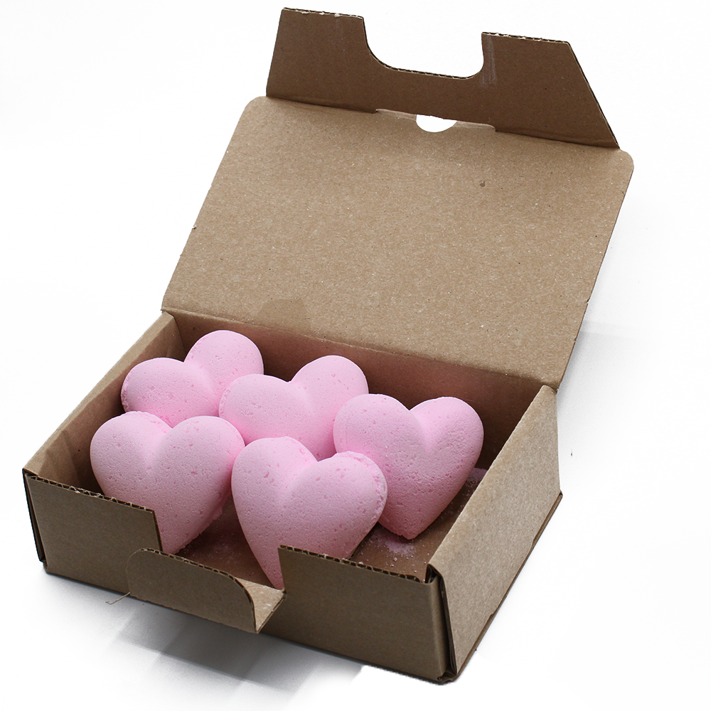 Heart bath bomb 70g - Chewing gum