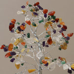 Gemstone tree with organelle base - 160 stones - Multi