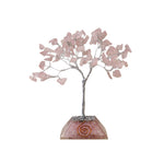 Arbre aux pierres précieuses avec base en organite - 80 pierres - Quartz rose