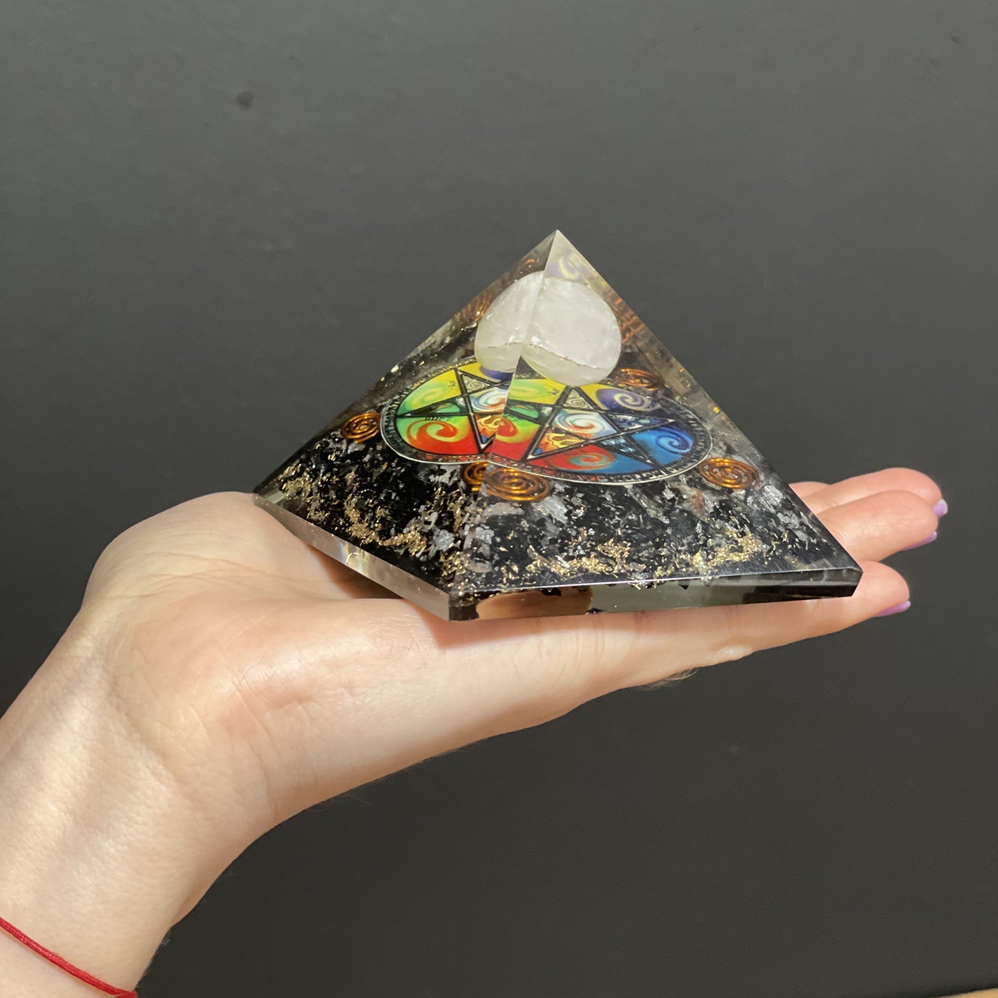 Orgonite Pyramide - Midnight Pentagon - 70mm