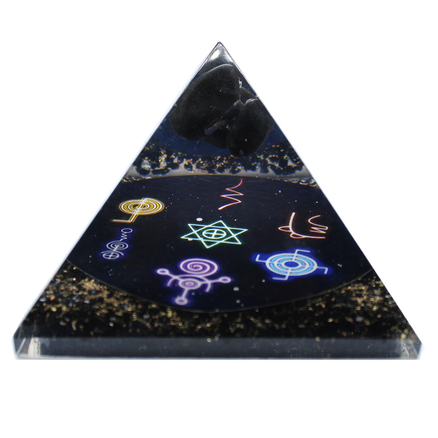 Pyramide d'Orgonite - Minuit Reiki - 90mm