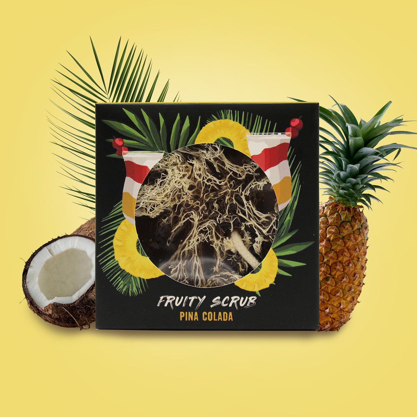 Savon de gommage fruité sur corde - Pinacolada