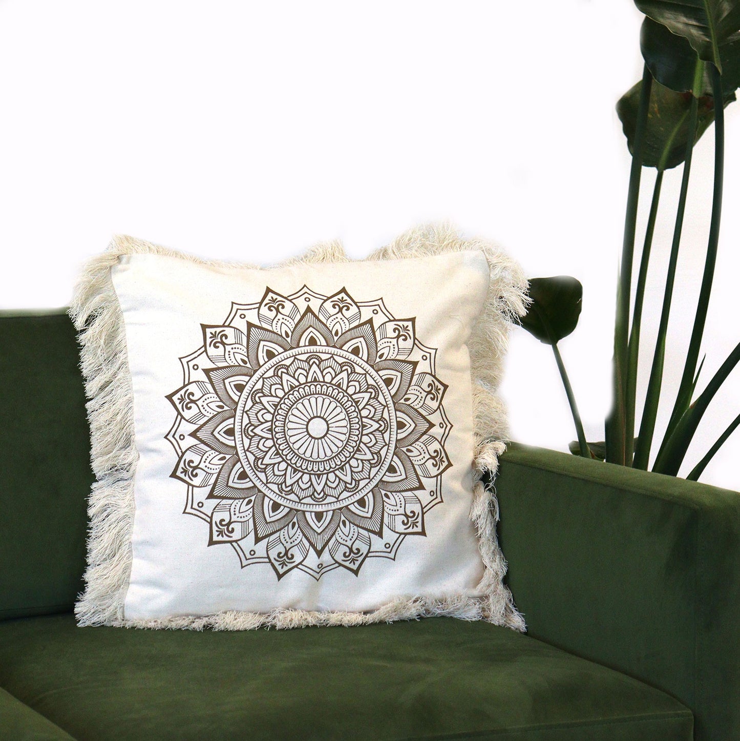 Housse de Coussin Mandala Lotus - 45x45cm - bronze