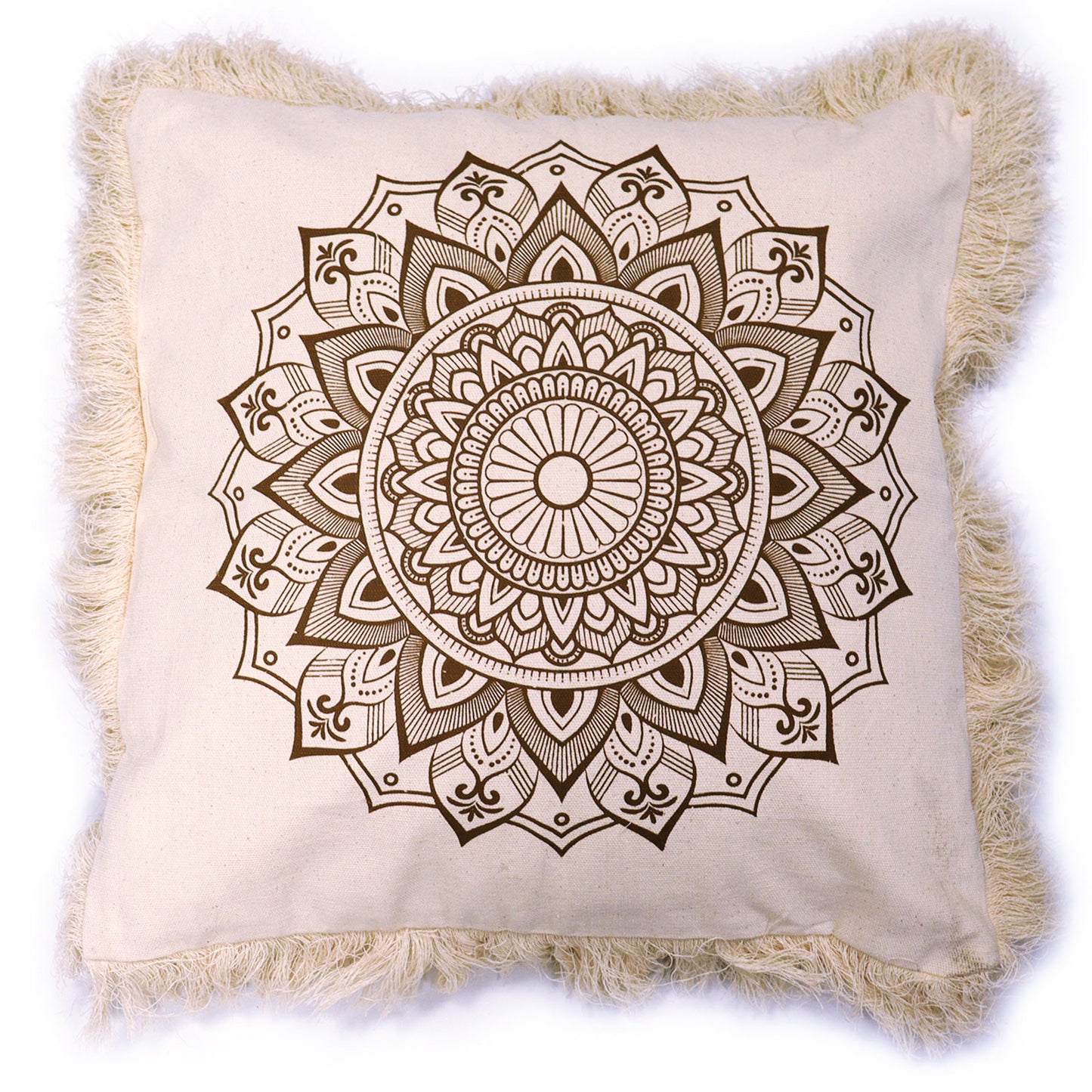 Housse de Coussin Mandala Lotus - 45x45cm - bronze