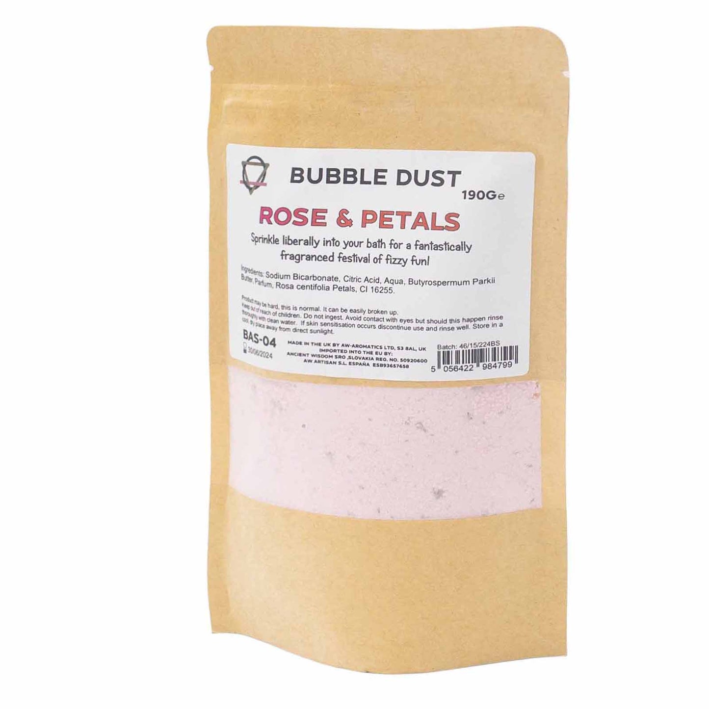 Bath dust with rose and petals 190g