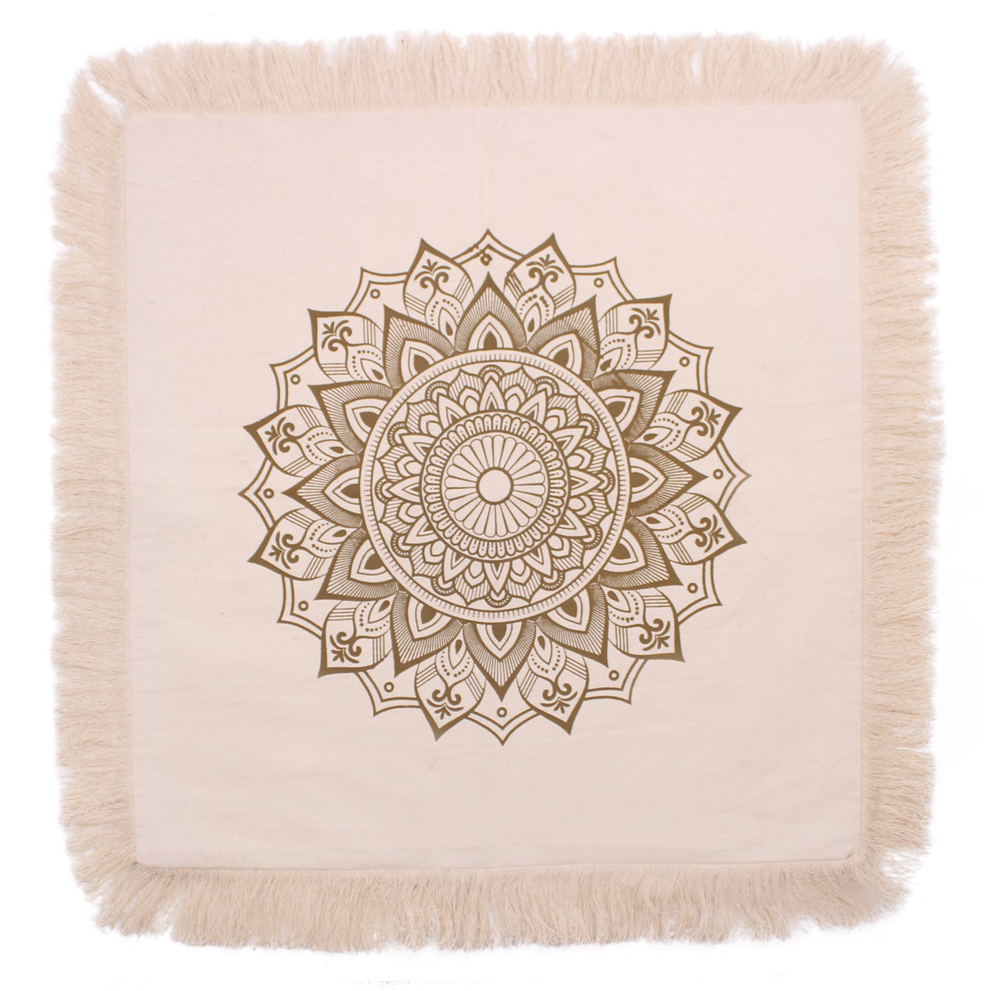 Housse de Coussin Mandala Lotus - 60x60cm - bronze