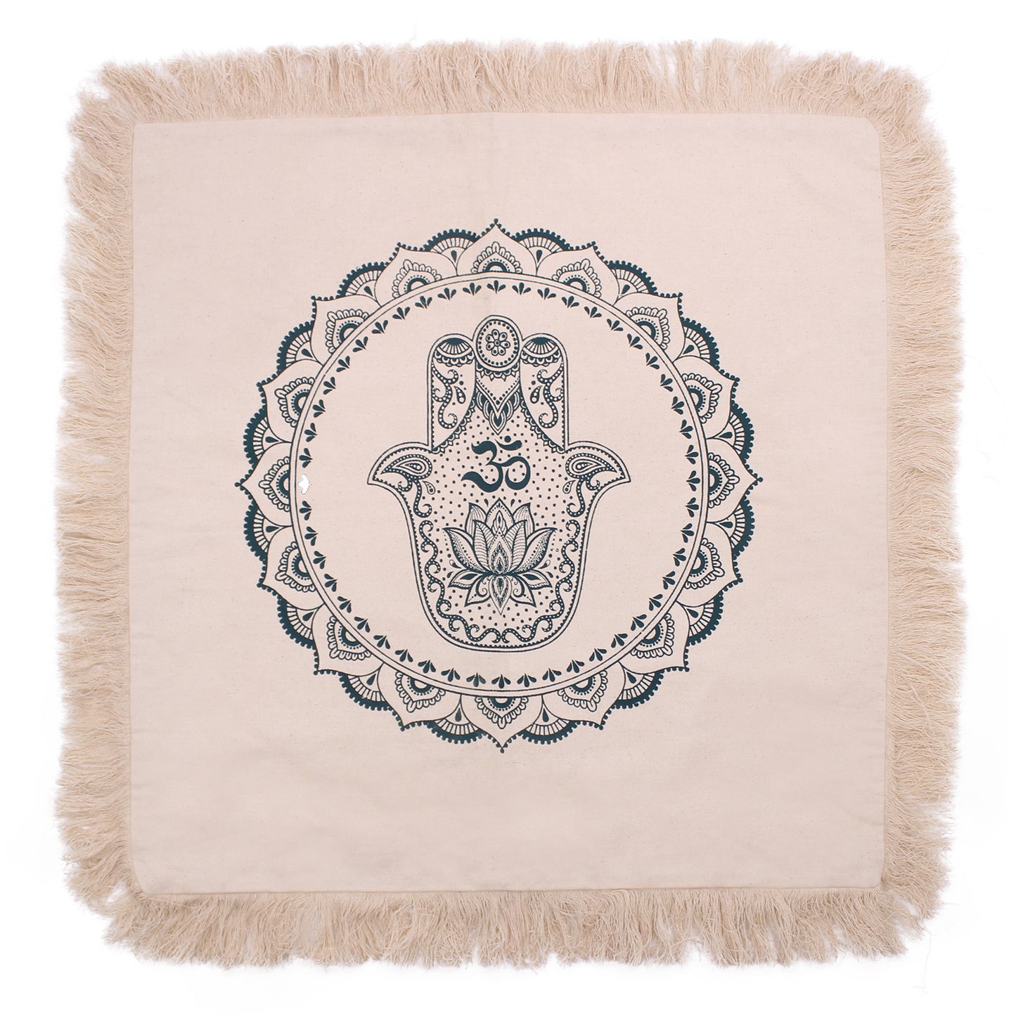 Coussin Mandala Hamsa - 60x60cm - vert