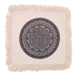 Housse de Coussin Mandala Traditionnelle - 45x45cm - noir