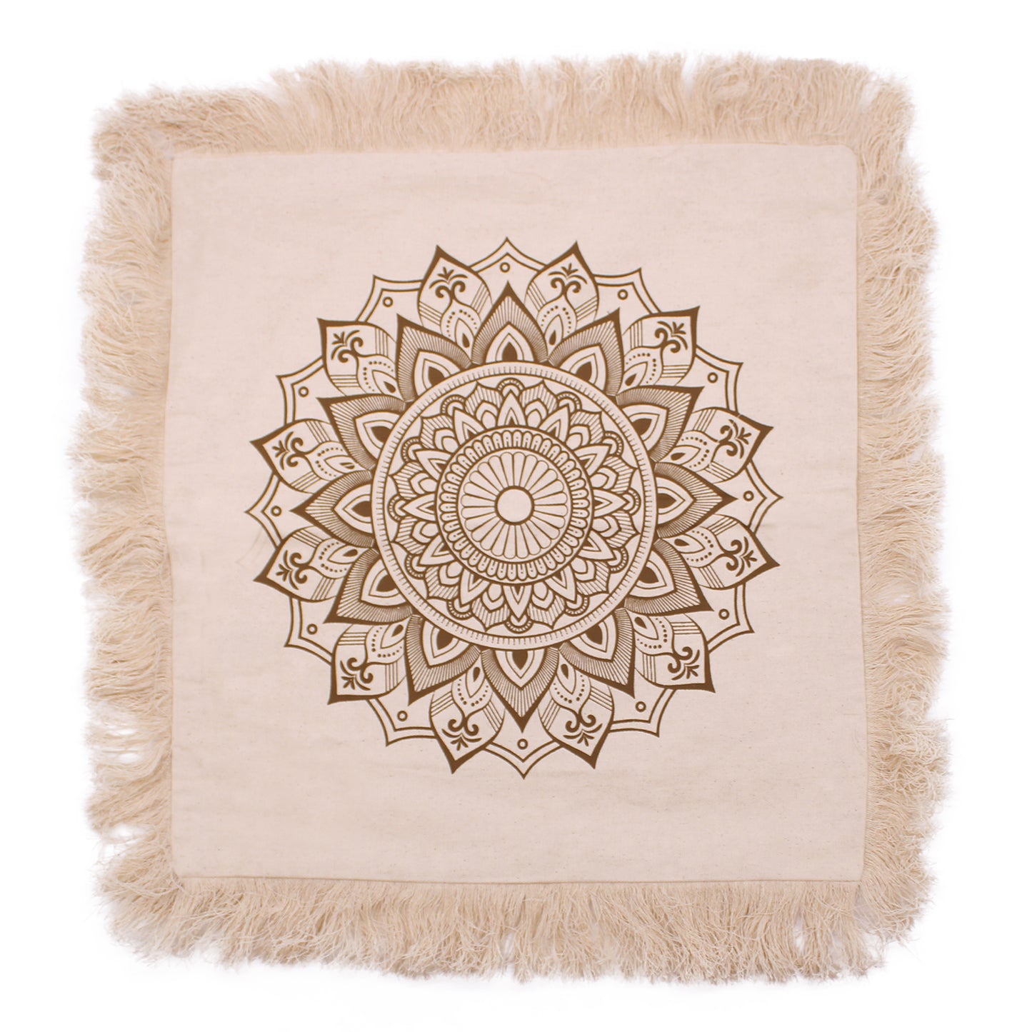 Housse de Coussin Mandala Lotus - 45x45cm - bronze